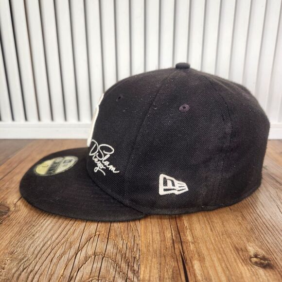 New Era 59fifty San Diego Padres Fitted 7" Hat Cap Black Beach Palm Summer MLB - Picture 6 of 11